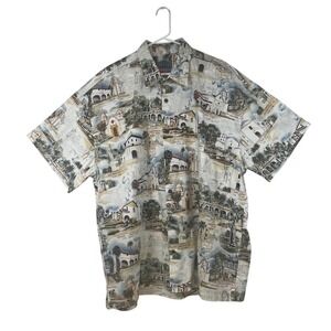 High Seas Trading Co Button‎ Shirt Men 3X USA Socal Missionaries